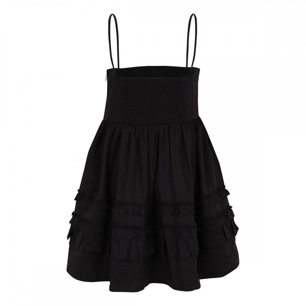 Black mini frill dress