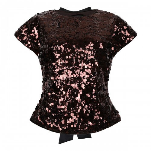 Velvet sequins top