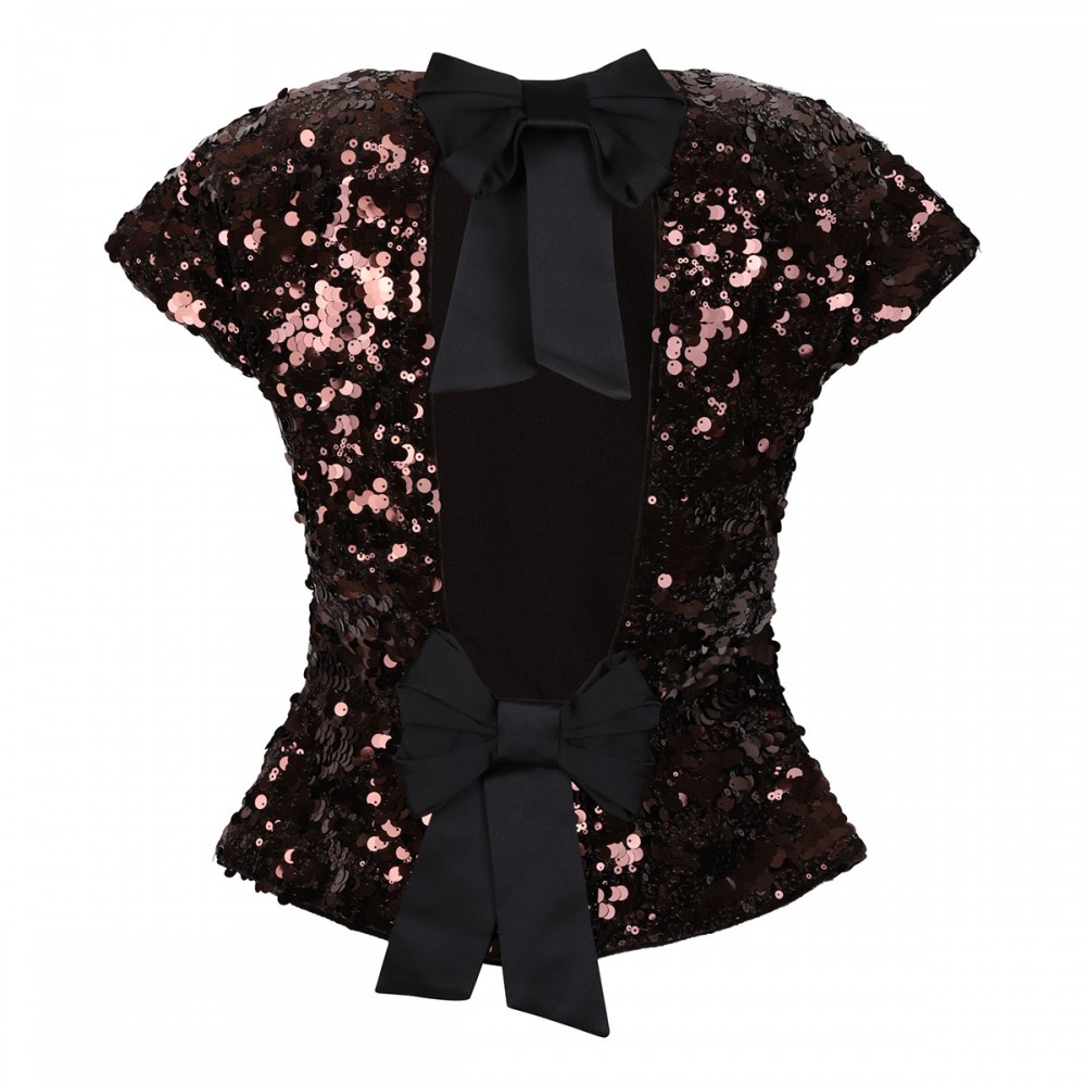 Velvet sequins top