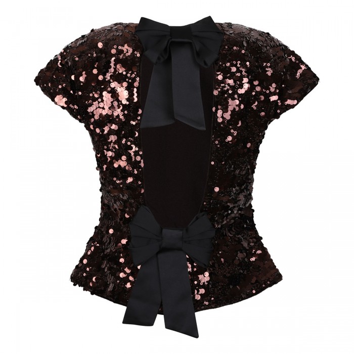 Velvet sequins top