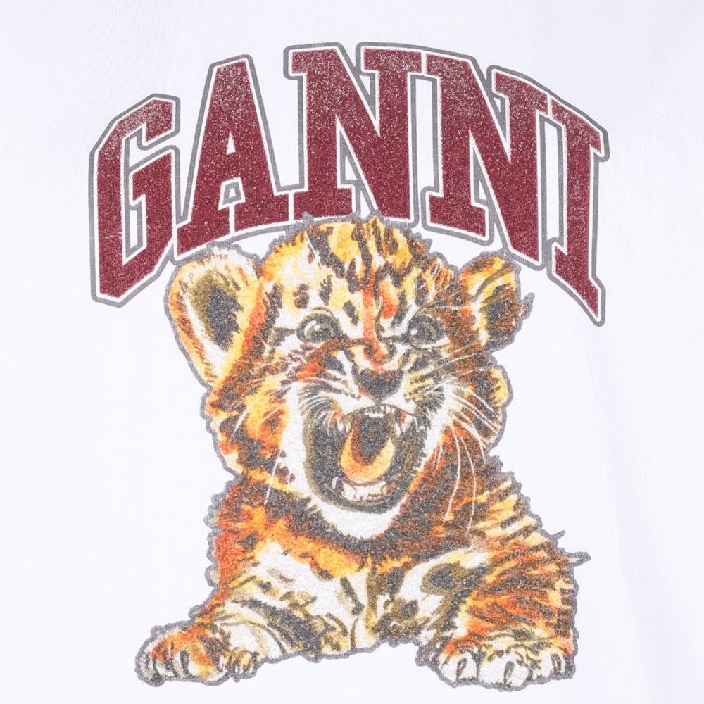 White beaded tiger T-shirt