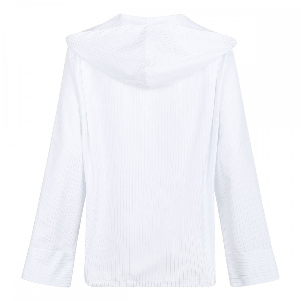 Hooded poplin shirt