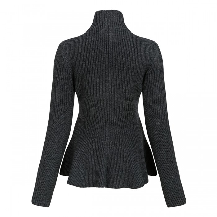 Peplum knitted cardigan