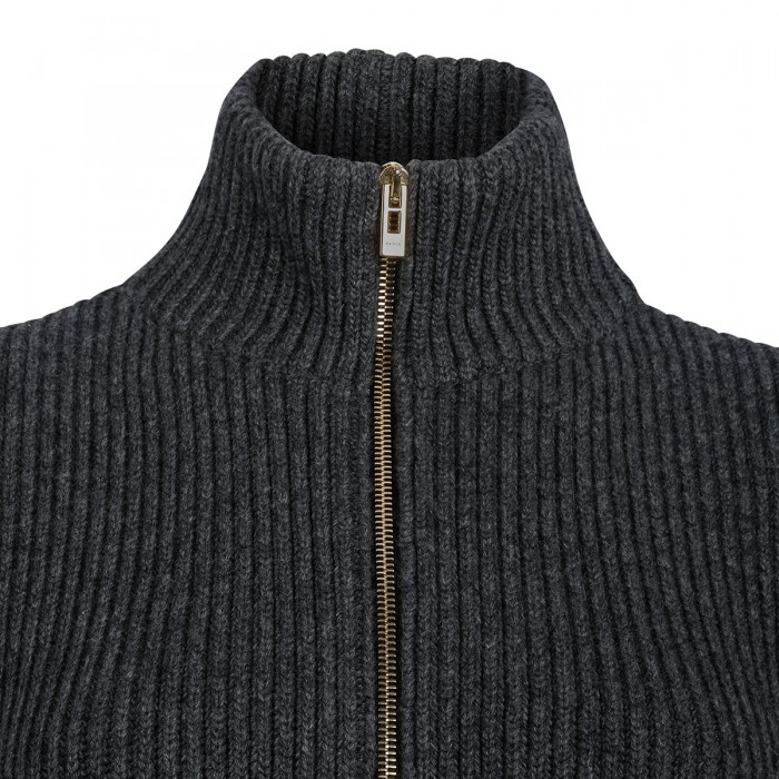 Peplum knitted cardigan