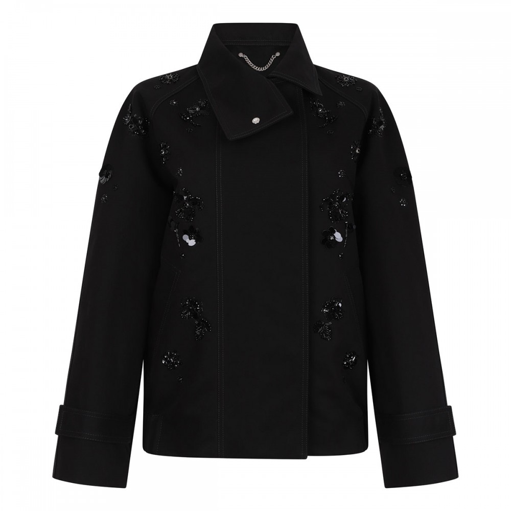 Floral sequin embroidery jacket