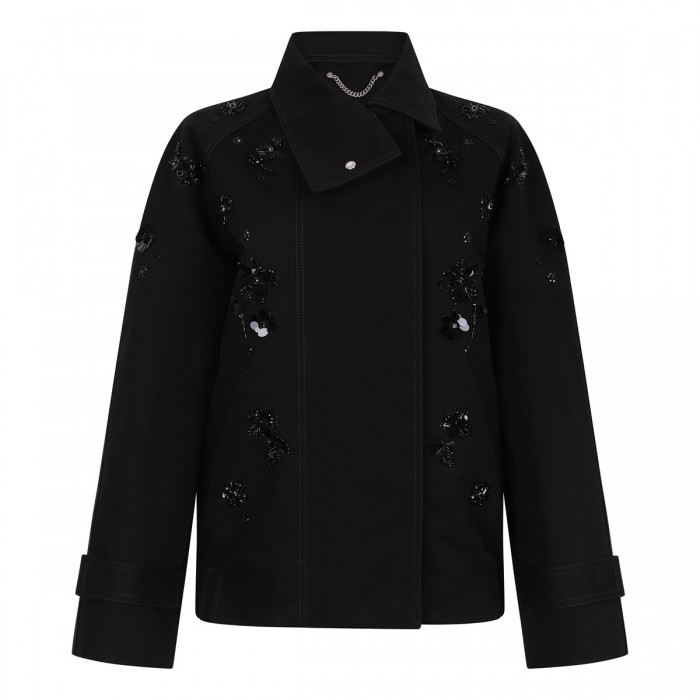 Floral sequin embroidery jacket