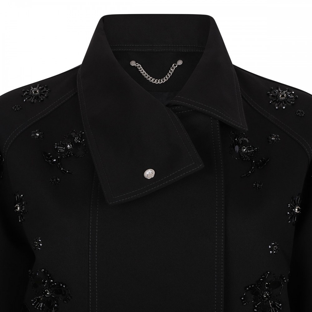 Floral sequin embroidery jacket