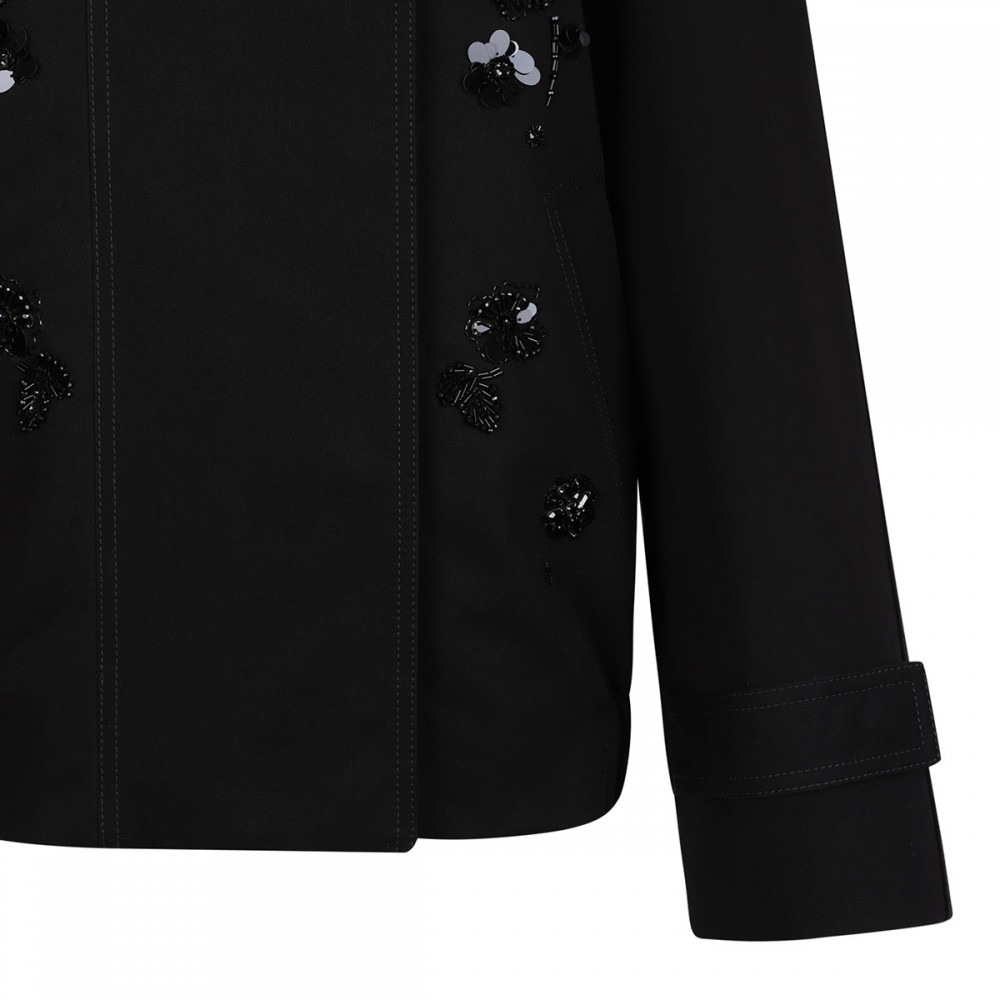 Floral sequin embroidery jacket