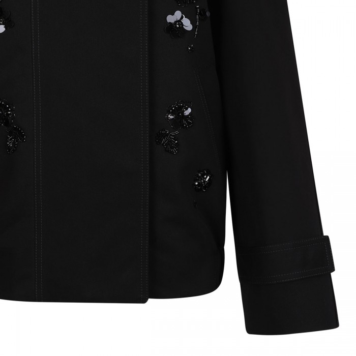 Floral sequin embroidery jacket