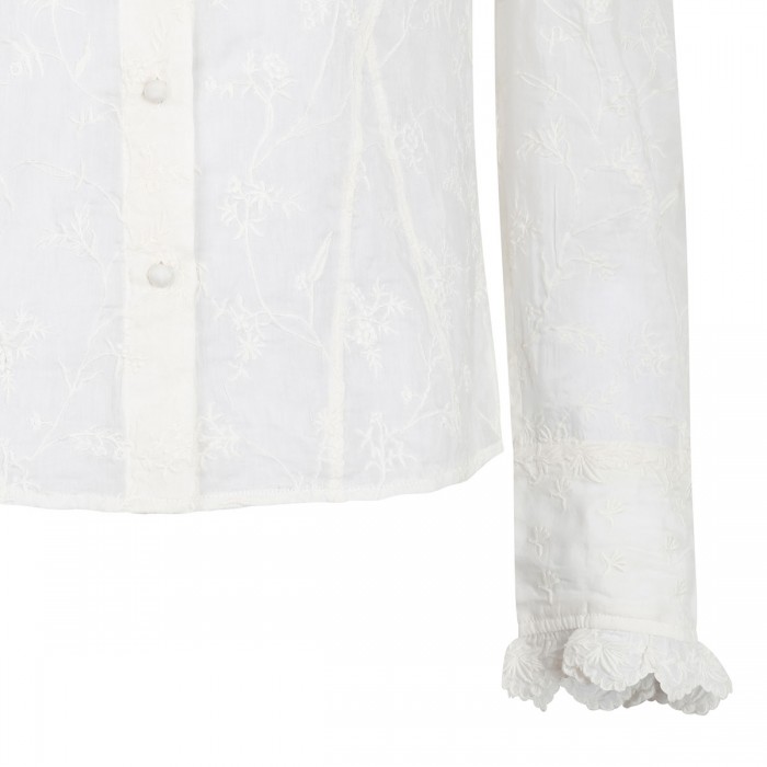 Zorica cotton and silk-blend voile blouse