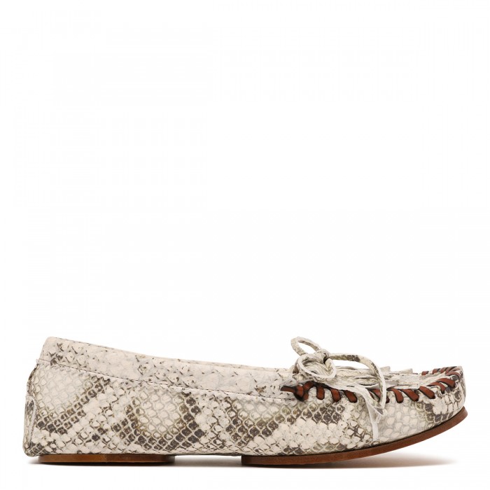 Indiana python-embossed leather loafers