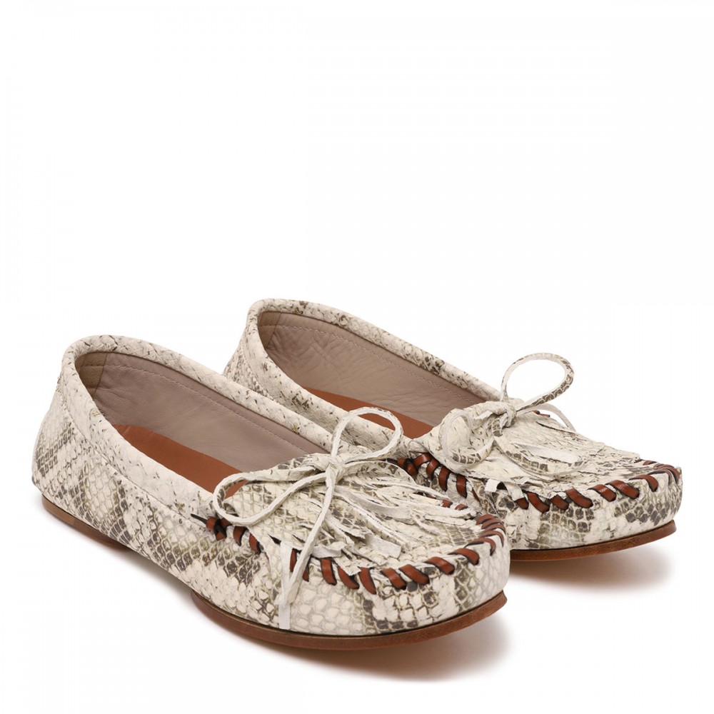 Indiana python-embossed leather loafers