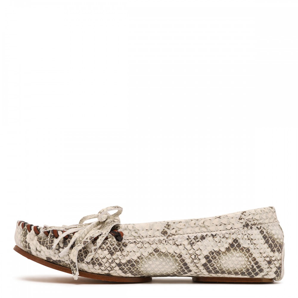 Indiana python-embossed leather loafers