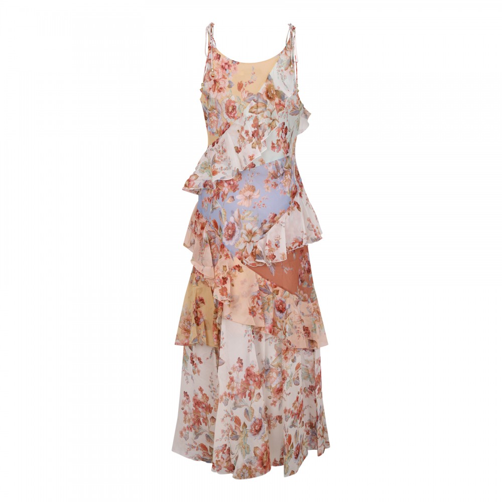 Awaken frilled slip dress