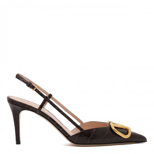 VLogo slingback pumps