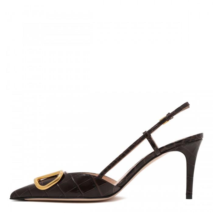VLogo slingback pumps