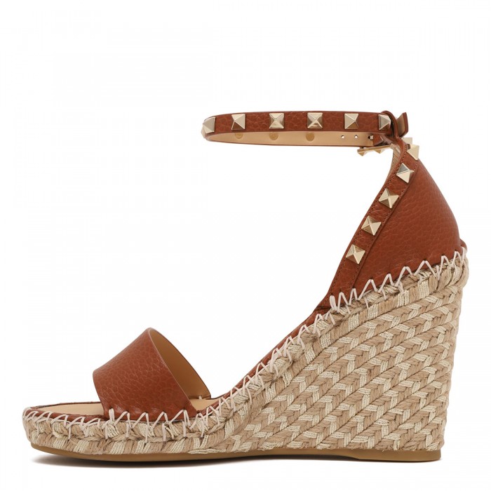 Double Rockstud wedge sandals