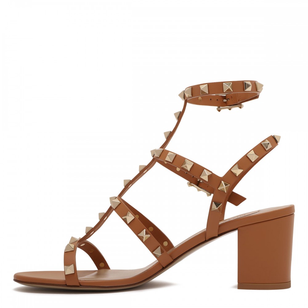 Rockstud ankle strap sandals