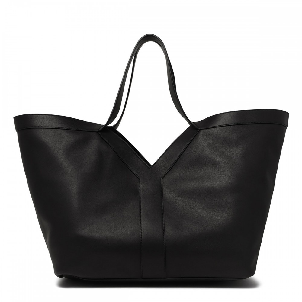 Y leather tote bag