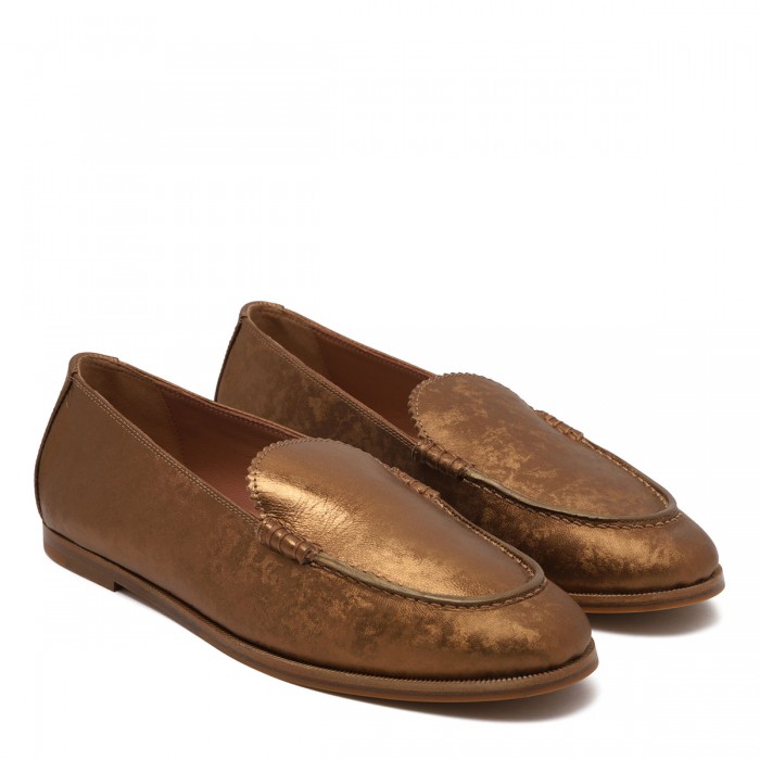 College bronze loafers