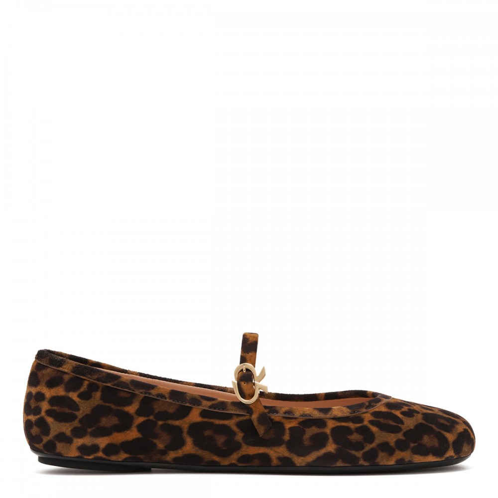 Carla leopard ballerinas