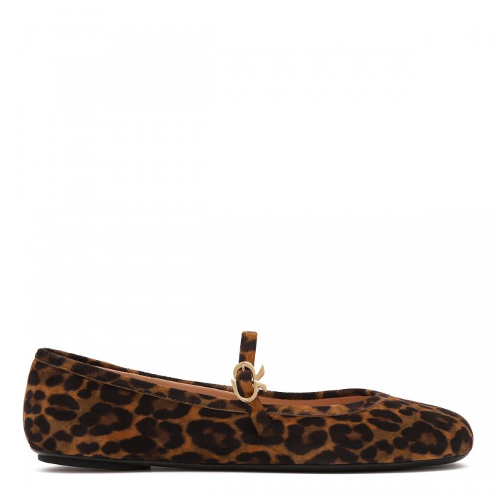 Carla leopard ballerinas