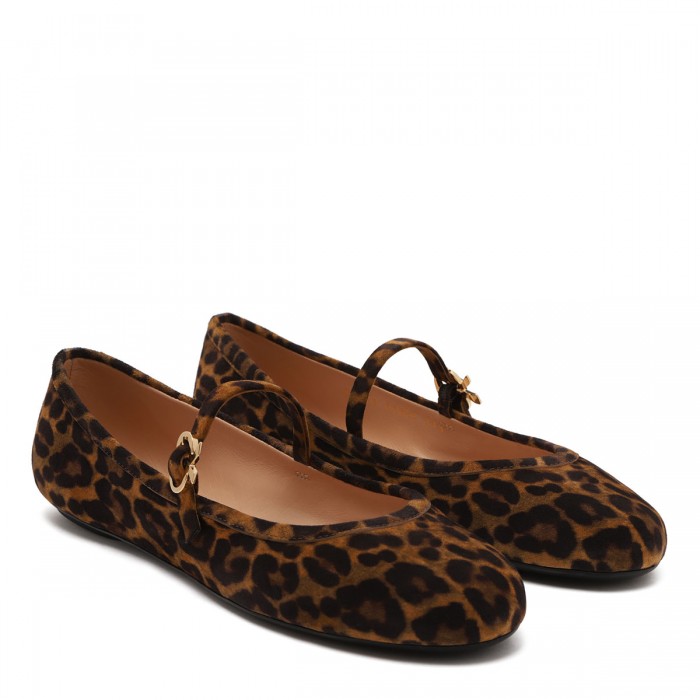 Carla leopard ballerinas