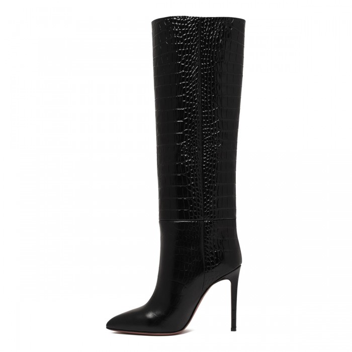 Black stiletto boots