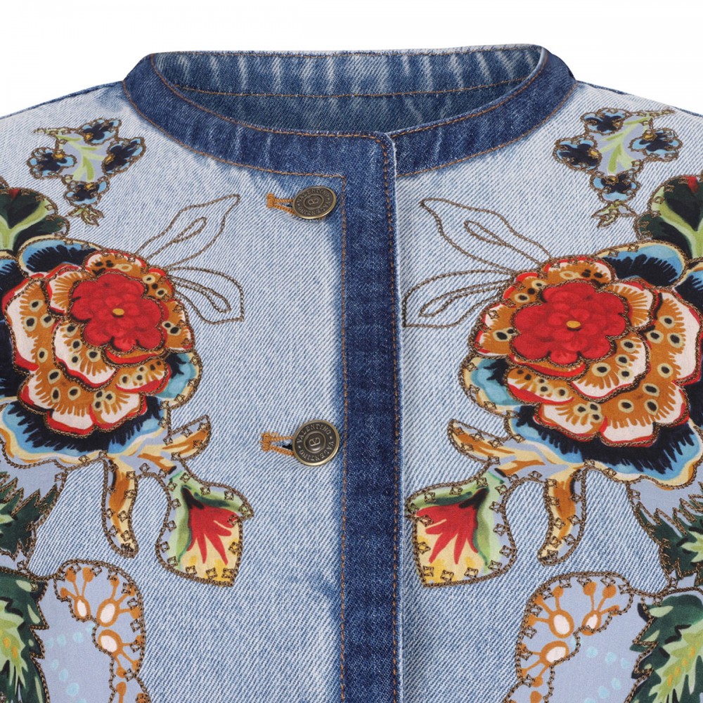 Embroidered denim jacket