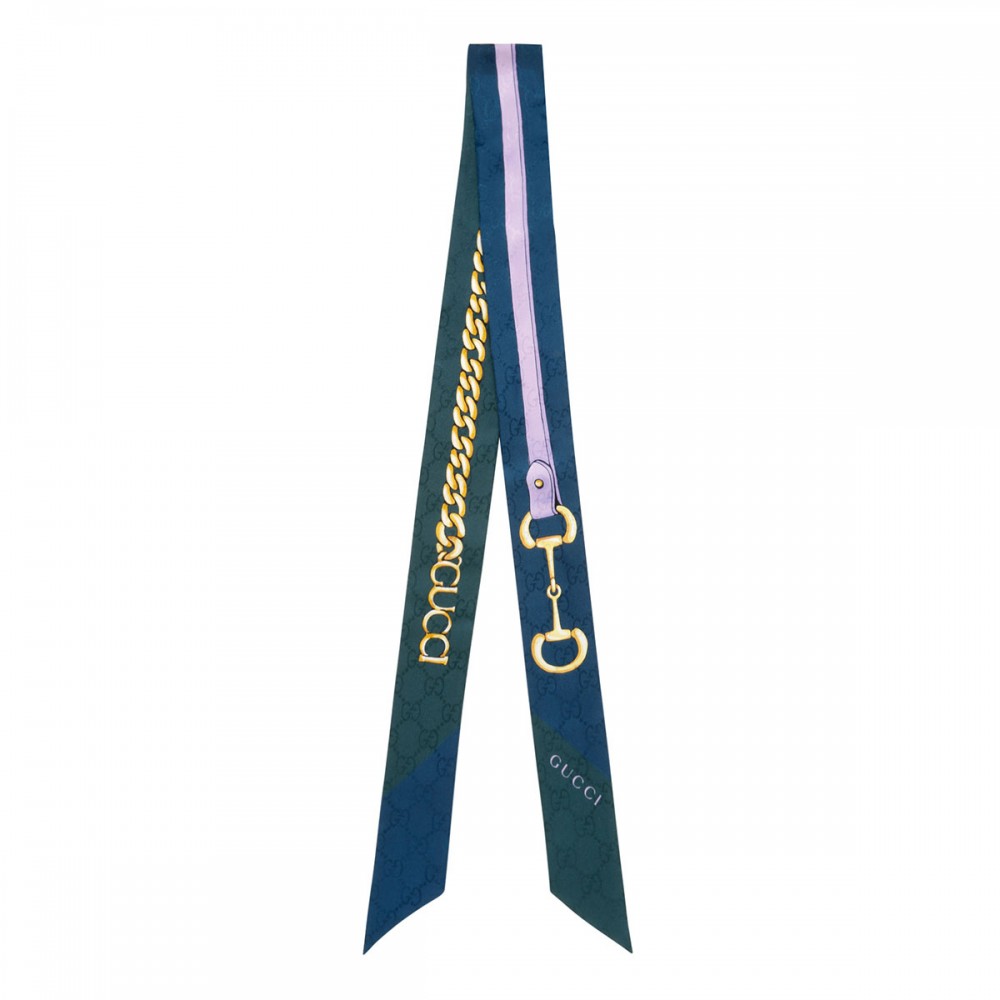 Printed silk twill ribbon