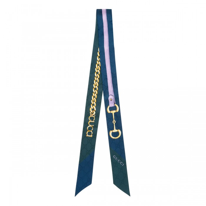 Printed silk twill ribbon