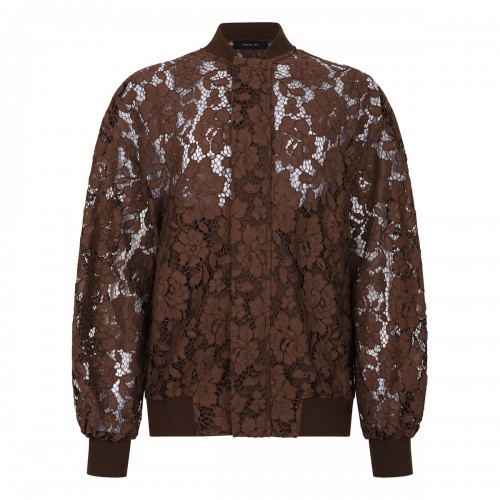 Lace bomber jacket