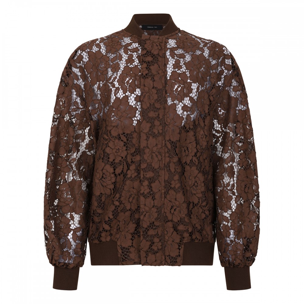 Lace bomber jacket