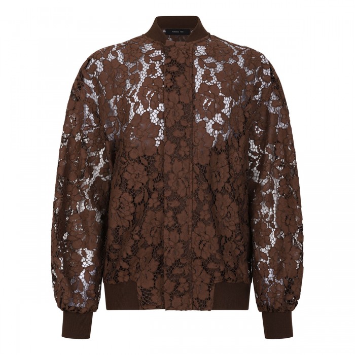 Lace bomber jacket