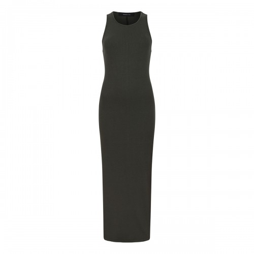 Ribbed knit jersey long dress
