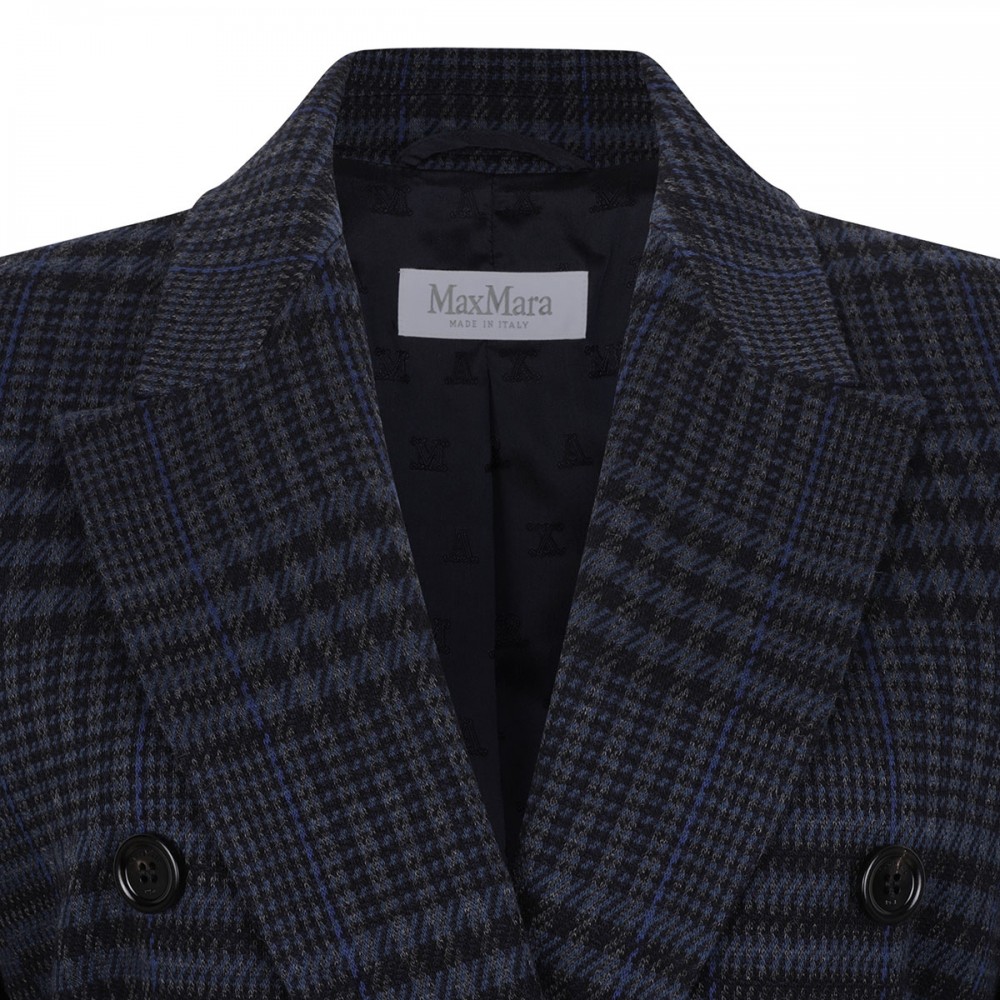 Bisso plaid wool-blend jacket
