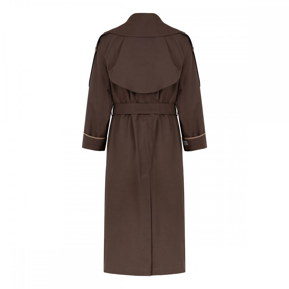 Water-repellent twill trench coat