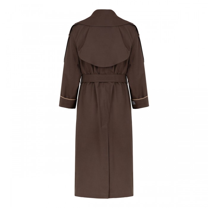 Water-repellent twill trench coat