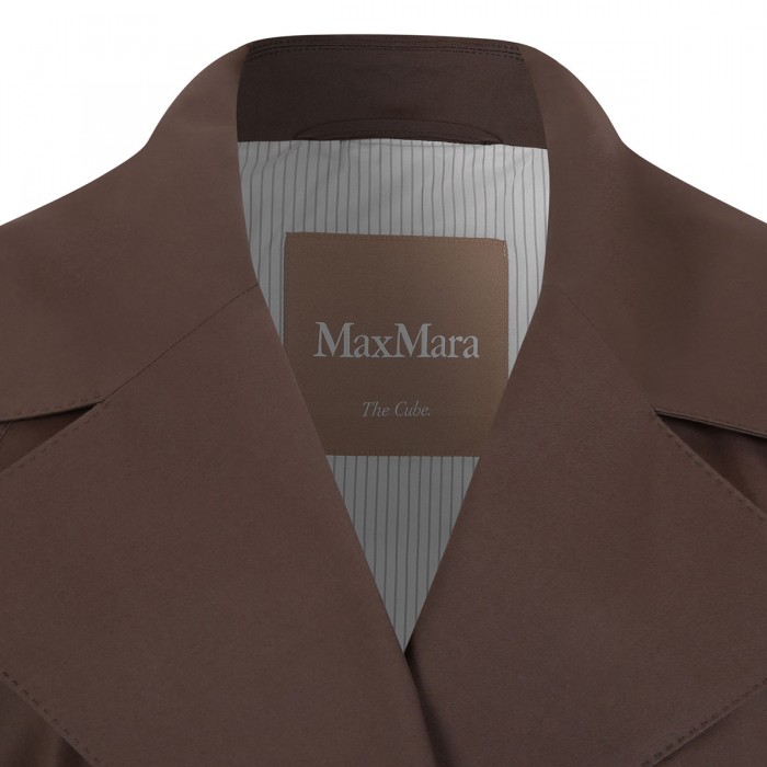 Water-repellent twill trench coat