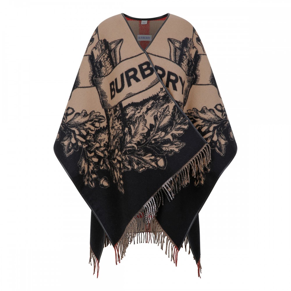 Reversible EKD check wool cape