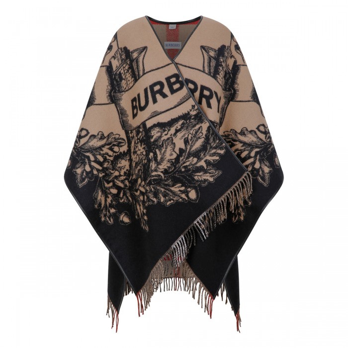 Reversible EKD check wool cape