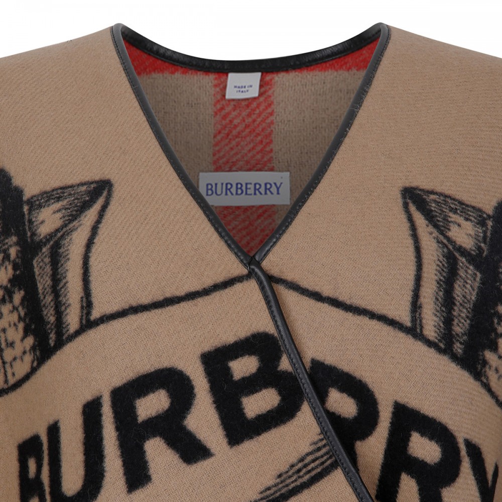 Reversible EKD check wool cape