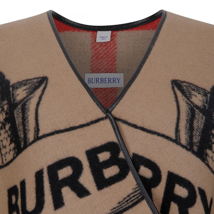 Reversible EKD check wool cape