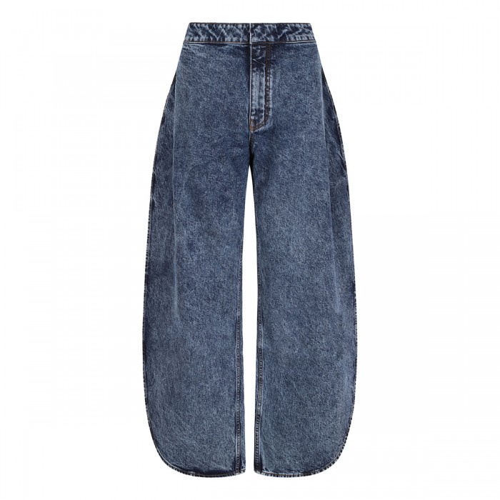 Petal denim pants