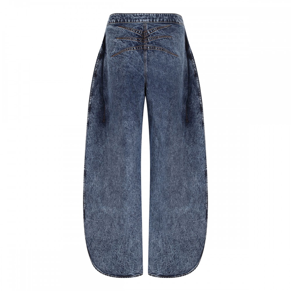 Petal denim pants