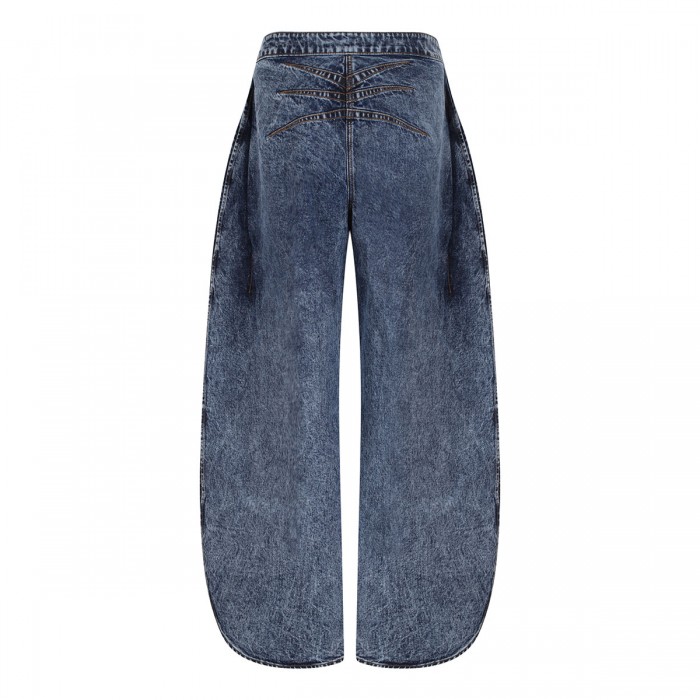 Petal denim pants