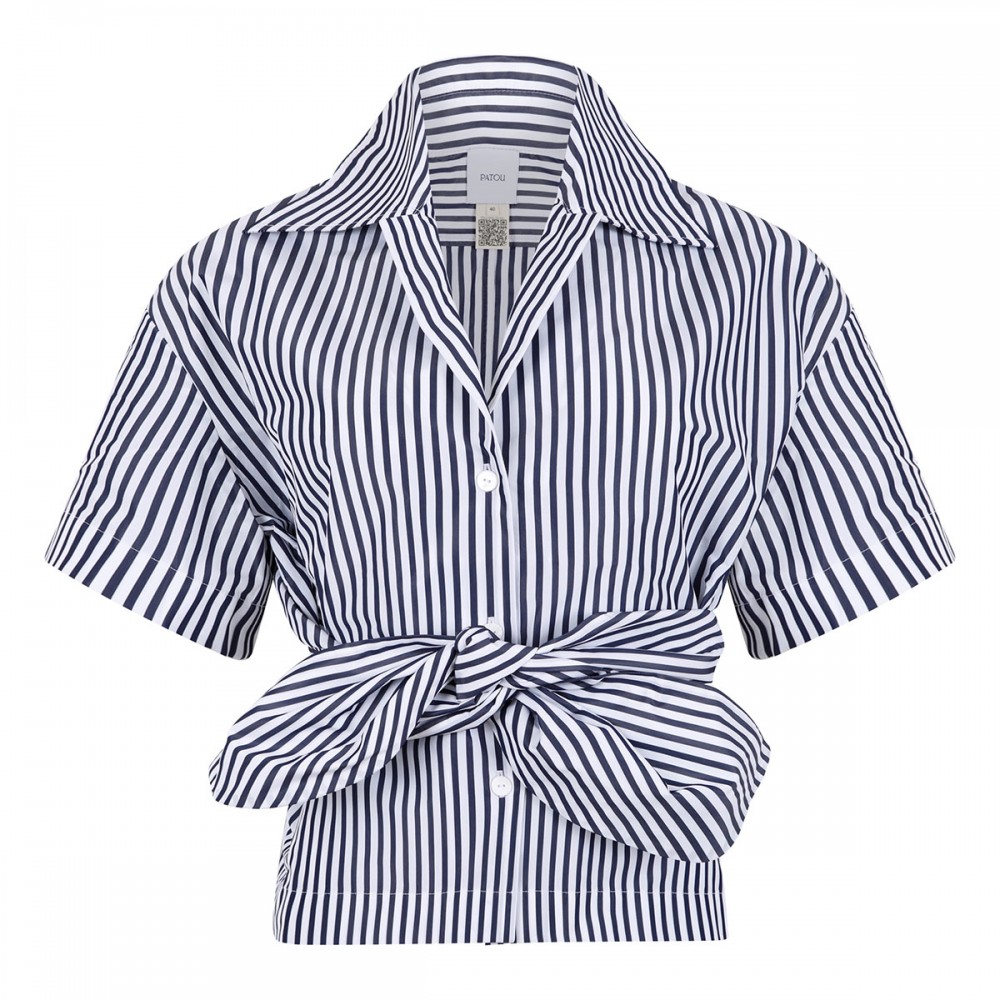 Faille knotted shirt