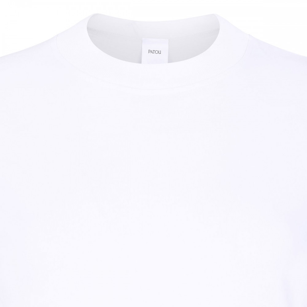T-shirt with faille sleeves