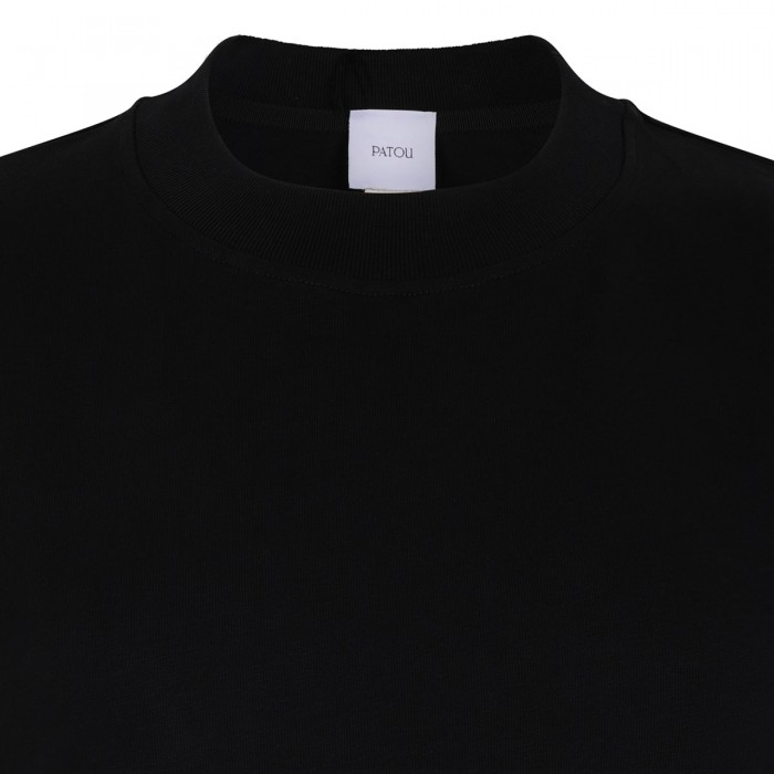 T-shirt with faille sleeves