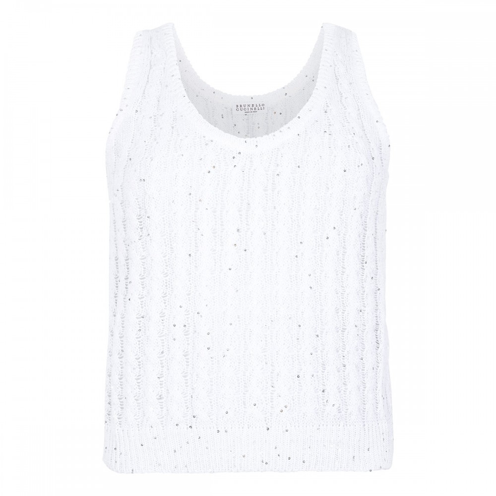 Openwork knit top